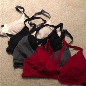Victoria Secret bralettes size large. 4 total.